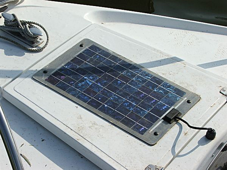 Solar Panel on the fore deck