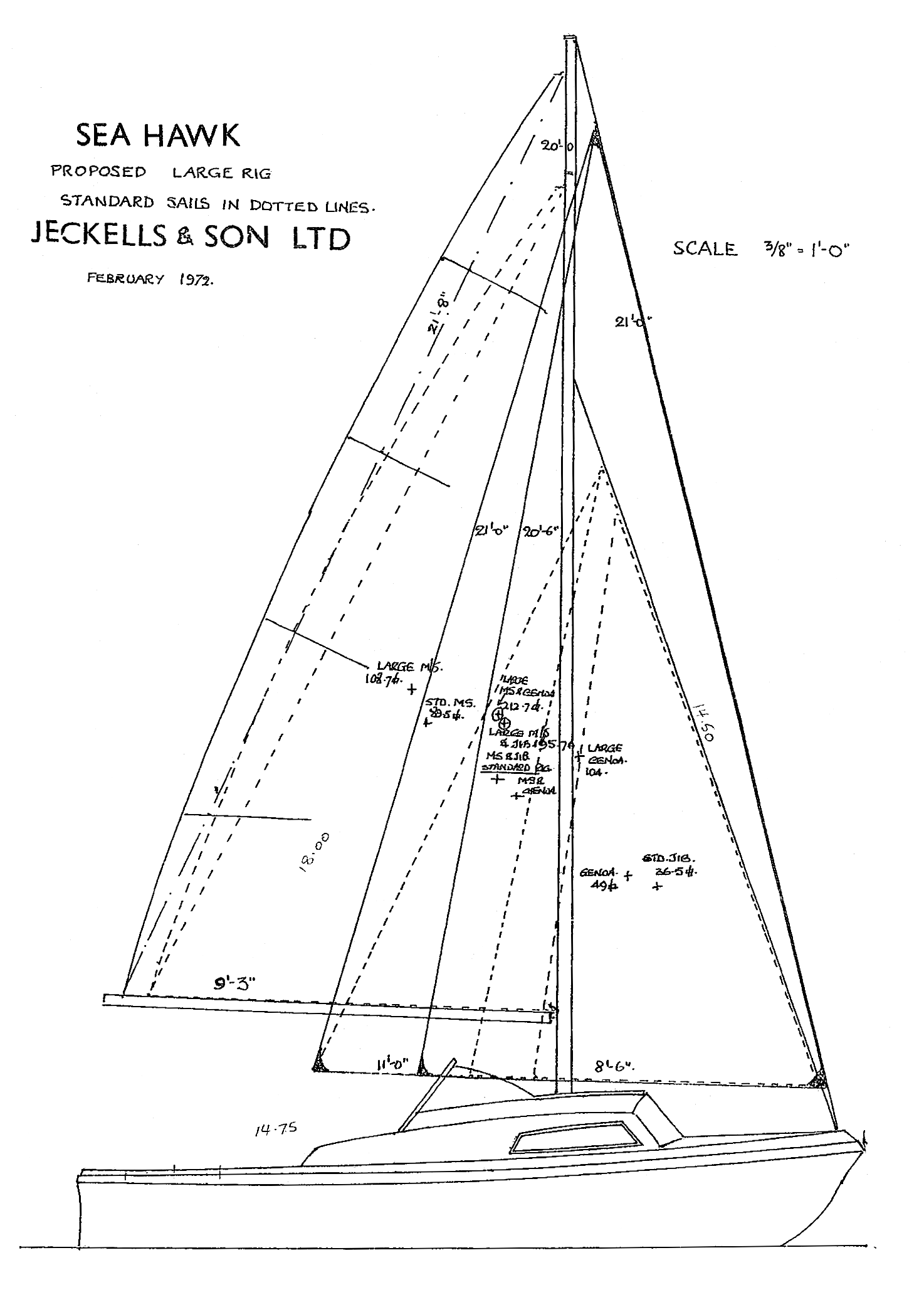 Sketch of Large Rig from Jeckell's archives.
