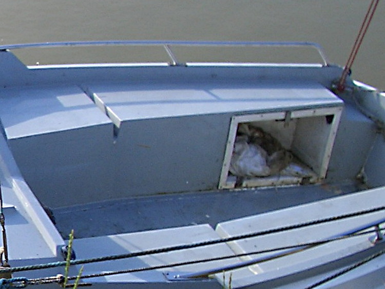 Lockers on a Reedcraft Four-Berth Boat