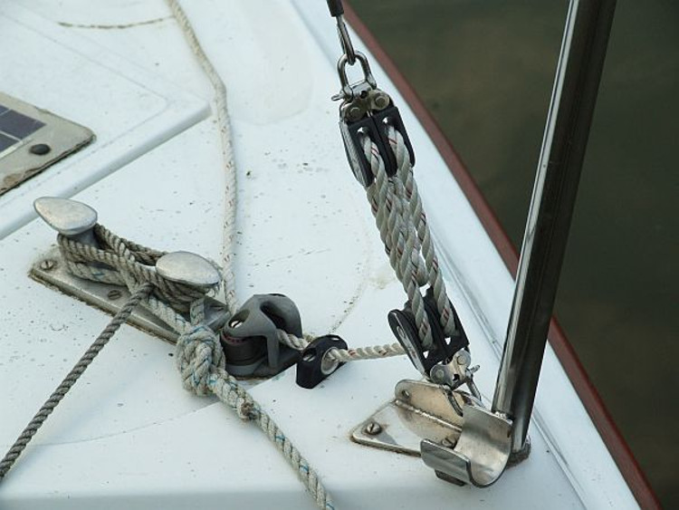 Forestay adapted for easy mast lowering
